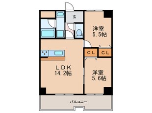 ボンジュール築港の物件間取画像